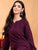 Maryam Chikankari Rayon Co-ord Set (Wine)