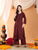 Priya Chikankari Kurta Palazzo Cotton Co-ord Set (Brown)