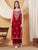 Raha Chikankari Strappy Rayon Co-ord Set (Maroon)