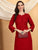 Faiza Chikankari Rayon Co-ord Set (Maroon)