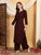 Faiza Chikankari Rayon Co-ord Set (Brown)