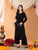 Maryam Chikankari Rayon Co-ord Set (Black)